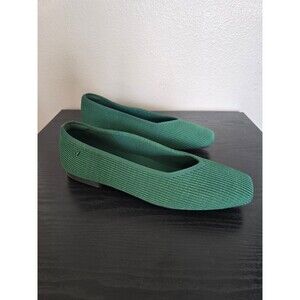 VIVAIA Margot Ballet Flats Square Toe Green Grass Women's Size 43